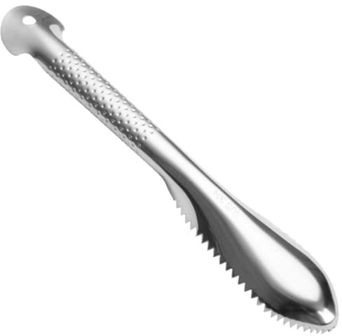 MAGICLULU Outil De Nettoyage Acier pour Écailles De Poisson Grattoir à Écailles Multifonctionnel pour Cuisine Restaurants Et Maisons Accessoire Pratique pour Écailler Poissons Facilement
