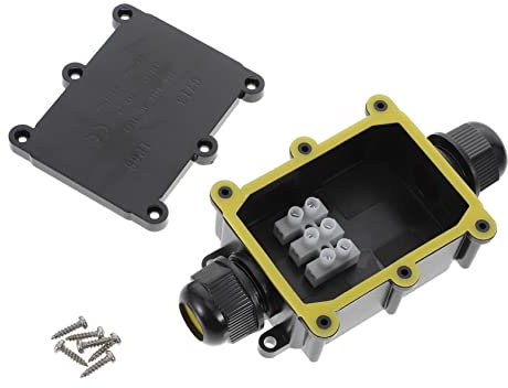 JECOMPRIS Wasserdichte Verteilerdose Außen Robuste Elektrische Anschlussbox Aus Abs Für Kabelverbindungen Bis Wetterfest Für Led-beleuchtung Und Garteninstallation