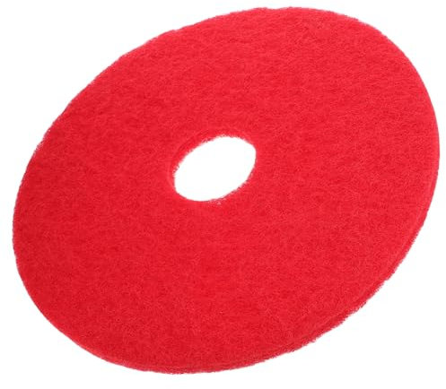 minkissy Disque De Nettoyage Polissage Pour Machine à Sols 17 Pouces Rouge, Tapis De Cirage Remplaçable En Tissu, Accessoire Polyvalent Pour Sols Durs Et Parquets, Usage Domestique