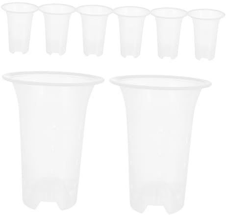 Happyyami 8piezas Macetas Transparentes para Orquídeas Macetas De Plástico Jardineras para Orquídeas Unidades