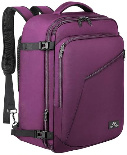MATEIN 40x30x20 Handgepäck Damen, Handgepäck Rucksack Reisetasche Medium | Business Arbeit Frauen Expandable Wasserabweisend Lightweight Cabin Bag, Violett