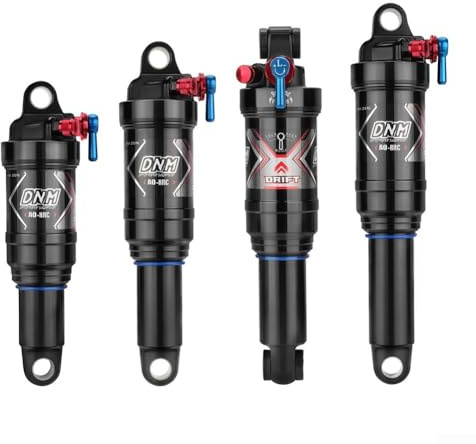 Getdoublerich Amortiguador trasero DNM AO-8RC Air con bloqueo de 3 etapas y ajuste de rebote, suspensión trasera MTB para bicicletas de suspensión completa (190 mm)
