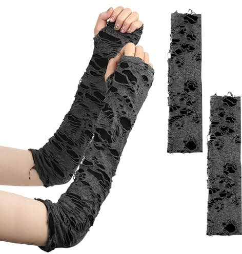 Yicelerate Spitzenhandschuhe Schwarz,Damen Kurze Fingerlose Handschuhe Weich Elegant,2Stück,Halloween Accessoires Damen - Für Halloween Kostüm,Hochzeit & Ball - Handschuhe Für Cosplay Und Abendkleid