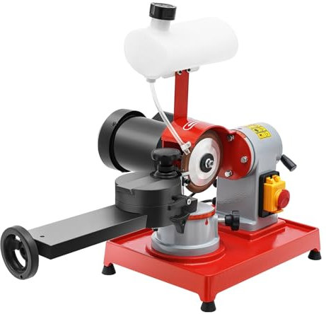 Affûteuse de lame de scie circulaire 230 V 370 W - Pour lames de scie de 80 à 700 mm - Moulin à eau - 2850 tr/min - Pour le ponçage du plastique, du bois, de l'alliage d'aluminium - Rouge