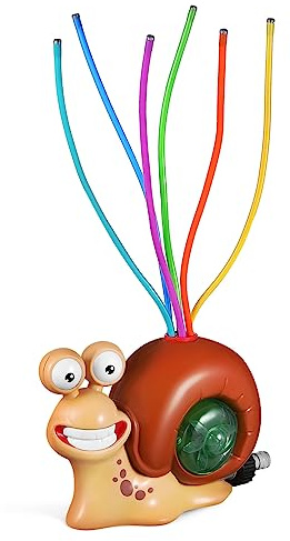 SOPOTUTU Wassersprinkler für Außen Spritzspaß mit Schlauchanschluss Kreatives Schnecken Design für Sommerliche Gartenabenteuer Fördert Spielerisches Lernen und Wasserspiele