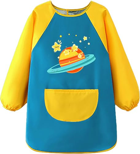 MESU Children's Art Smock Waterproof Artist Painting Apron Long Sleeve