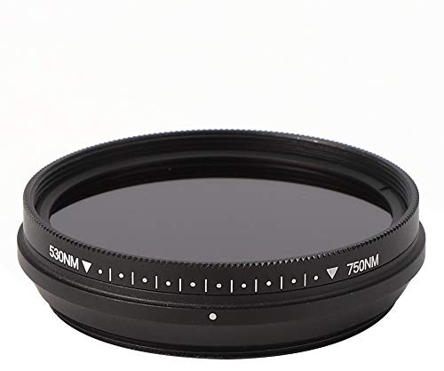 Tbest Filtro Infrarrojo Ajustable FOTGA Longitud de Onda Giratoria Profesional IR para la Creación de Fotografía Aleación de Aluminio Vidrio óptico 43 Mm 46 Mm (46MM)