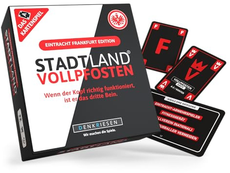 DENKRIESEN – City Land FullPFOSTEN Kortspelet – Eintracht Frankfurt Edition | Från 8 år | 3–6 spelare | Entraktfanartikel | Perfekt för fotbollsfans och spelkvällar