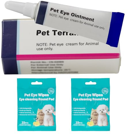 HAOYUSTORE Pet Eye Cream, Health Premium Tube Eye Cream Suitable for Dog, Cat, Cattle, Horse, Sheep, Squirrel, Bird Fit for All Pets (3.5gr/1 Per Tube) 1 Pack