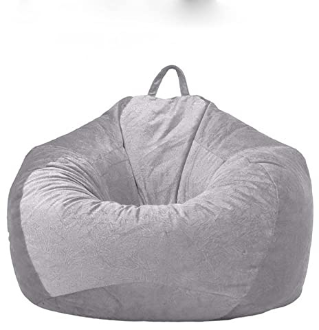 Fodera per poltrona sacco per adulti e ragazzi, per interni ed esterni, non necessita di imbottitura e confortevole, 60 x 70 cm, grigio chiaro