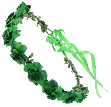 LIFKOME Grön Tygblomma Hårband med Realistiska Blommor Festligt Accessoar för Patrick's Day Kvinnors Modehårband för Party och Vardagligt Bruk