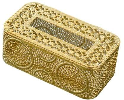Zanthicia Boîte à mouchoirs de avec une finition brillante et élégante qui la décoration de votre salle bain et votre salon, tout en Pour assurant une longue durée vie, or, B