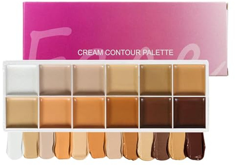 Palette Correttore Colori Crema Contouring Viso | Correttore Occhi per Donna Cerimonie Matrimonio Appuntamenti Ufficio e Viaggi