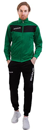 Givova Visa Chandal, Hombre, Multicolor (Nero/Verde), S