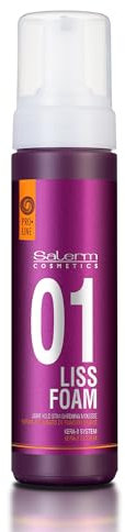 SALERM - Espuma Pelo Liso - Pro Line Liss Foam 01 - 200 ml - Facilita y Mejora el Resultado del Alisado - Antiencrespameinto - Fijación Suave - Protector Térmico - Trata y Repara el Cabello