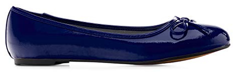 Andrés Machado - Ballerine Piatte da Donna con Tacco Largo e Fiocco Decorativo - TG104 - Ballerine - Blu Lucido, EU 42