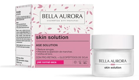 BELLA AURORA - Age Solution 50 ml, Crema Antiarrugas Reafirmante de Día, para Pieles a Partir de 40 Años, Hidrata, Suaviza la Piel, Recupera su Elasticidad y Firmeza, Ilumina el Tono de la Piel
