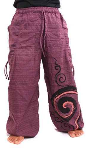 Jing Shop Harem Pants for Men & Women, One Size Purple