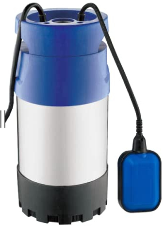AquaForte AF800 Hochdruck-Tauchpumpe mit Schwimmer ausgestattet, 800 Watt, Max. Durchfluss 5,5 m³ pro Stunde, Max. Förderhöhe 30 m, Partikel bis zu 1mm, Anschluss 1 Innengewinde, Max. Druck 3 bar
