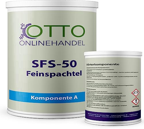 SFS-50 Feinspachtel aus 2K Epoxidharz (1,5 kg) Spachtelmasse für Reparaturen von Estrich, Holz, Beton