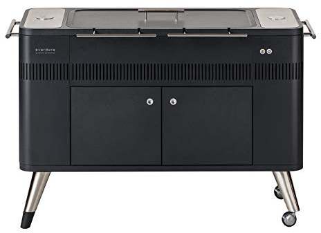 Everdure by Heston Blumenthal HUB Barbecue au charbon de 138 cm avec système de rôtissoire intégré breveté et allumage électrique rapide