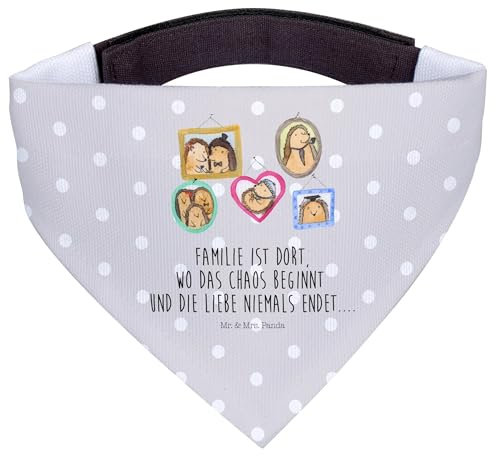 Mr. & Mrs. Panda Hundehalstuch L Igel Familie - Geschenk, Muttertag, Hundetuch Mit Muster, Papa, Hundeschal Bandana, Mama, Opa, Bruder, Halstuch Für