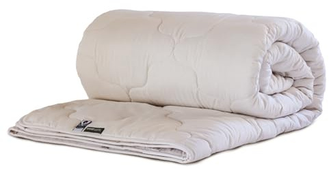 WOOLROOM Classic Medium All Year Round Wool King Duvet 7-10 tog Allergy Friendly Heat Regulating Dust Mite Resistant All Night Natural British Wool Bedding Comfort - Feather and Down Alternative