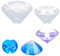 Ltsbaed Diamant Silikonformen Gießformen Resin Mold Diamant Geometrisch Kuchenform Schokoladenform un Diamant zum Dessert Mousses Seifenformen Eiswürfelform für Kuchen Fondant Seife Hochzeit 2 Stück
