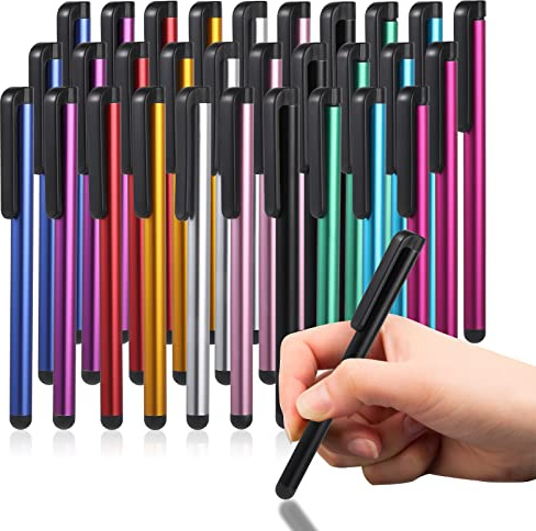 30 Pack Universal Stylus Pens for Touch Screens | Stylus Pen Compatibility Tablet, iPad, iPhone, Samsung, Smartphones, Android/IOS