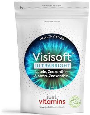 Visisoft™ Lutein 20mg with Zeaxanthin & Bilberry | 60 Softgel Capsules | | Eye Health & Vision Support | Added Vitamin A, Riboflavin & Zinc | UK Made - Just Vitamins
