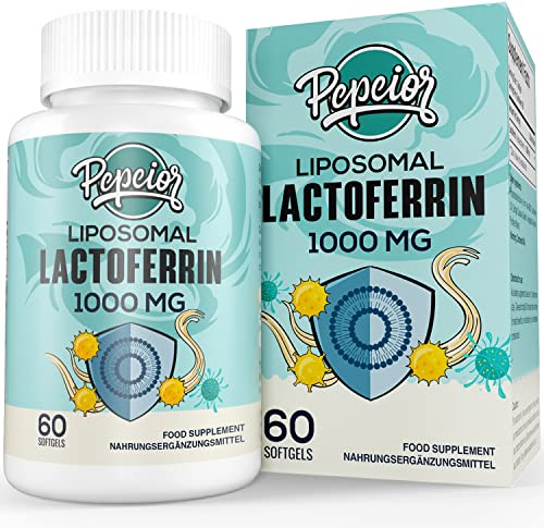 Liposomal Lactoferrin 1000 mg - A Component in Colostrum - For Iron Absorption & Immune Function Lactoferrin Supplements for Adults, 60 Softgels (1 Bottle)