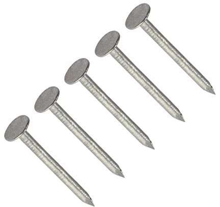 TERF® 40mm X 2.65mm Galvanised Clout Nails 40mm (1.5 inch) X 2.65mm Large Head Clout Nails for Roofing DIY and Crafts Home Decor Woodwork Furniture and Construction (50mm X 2.65mm (100 Pcs))