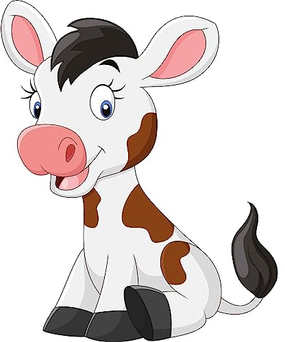Kleberio Aufkleber Kuh wasserfest Familie Aufkleber Milch Bauernhof Flecken Tier Sticker Alm Deko Autoaufkleber 21 x 17 cm