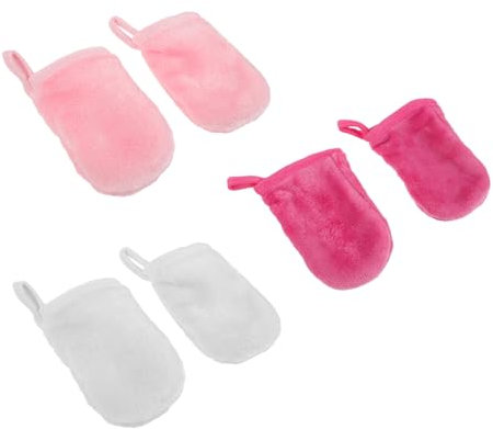 minkissy 12pcs Makeup Remover Gloves Soft Exfoliating Facial Washing Mitts for Reusable and Washable for Sensitive Skin Travel-friendly