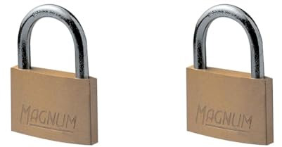 Master Lock CAD40 Magnum Lucchetto in Ottone Massiccio e Chiave (Confezione da 2)