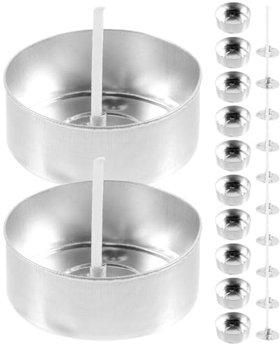 Lurrose Kit Fabricación Velas Contenedores Velas Con 50 Cajas De Aluminio Y 50 Mechas Latas De Para Hacer Envases Para Manualidades Bodas Y San Valentín