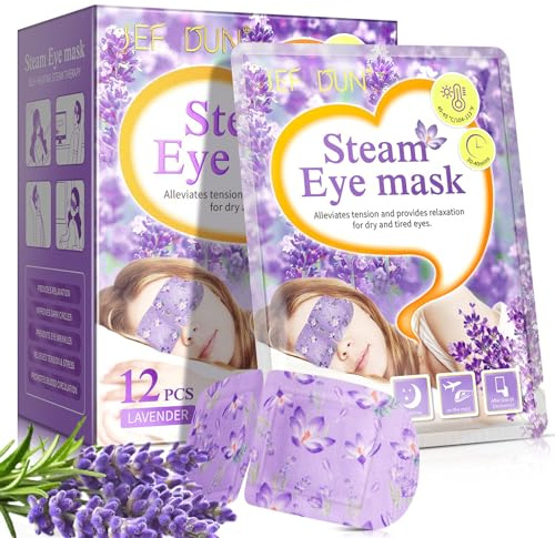 Heated Eye Mask,12 Pairs Steam Eye Mask,Heated Eye Mask For Dry Eyes,Eye Masks For Puffy Eyes,Self Heating Eye Mask,Heating Disposable Space Eye Masks For Dark Circles And Relieve Eye Fatigue