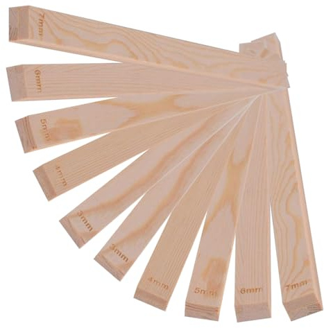 GIONAR 10pcs Bastoni di Guida Cuscinetto Ceramica Guida di Bastone di Fango Rettangolare 5 Dimensioni, per Legno Fai da te Ceramica Mudboard Formando Strumento