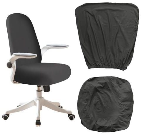 Vordpe 2 StückBezüge Für Bürostühle, Sitzbezug Bürostuhl, Waschbarer Elastischer Sitzbezug, Gaming Stuhl Bezug, Hocker Bezug, Computer Chair, Arbeitsstuhl, Bürodrehstuhl