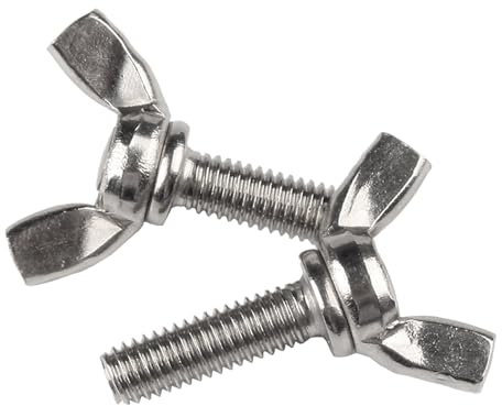 M12-Flügelschrauben aus Edelstahl 304, Schmetterlings-Rändelschrauben, einfach zu installierender Maschinenverschluss, verschiedene Größen, 10er-Pack for Maschinen, Möbel, den Hausgebrauch(M12x110mm)