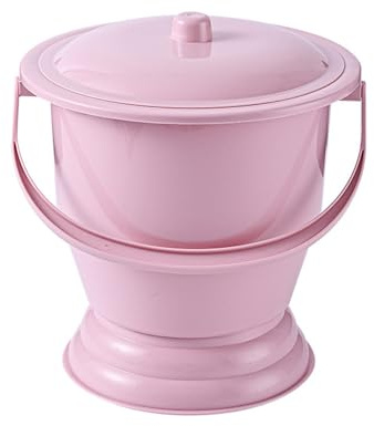 Kammertopf mit Deckel und Griff mit Hochleistungsbettwanne nicht rutscher PP Urinalflasche mit abnehmbarer Waschmaschinenwaschableer tragbarer Toilette für Kinder, Erwachsene, ältere Menschen
