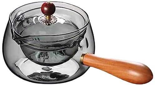 BEBEMOKO Olla eléctrica con mango lateral de 360 grados, dispensador de agua caliente, colador automático con mango largo, hervidor silbante de viaje, cuello de cisne, acero inoxidable, vertido de