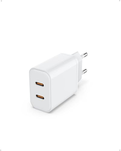 USB C Ladegerät, 40W 2Port Schnellladegerät für iPhone 17 16 15 14 Pro Max 13 12 11 SE 8 7, Samsung, Handys,iPad,Kopfhörer Netzteil MagSafe netzstecker USB stecker iPhone Ladegerät PD3.0 Power Adapter