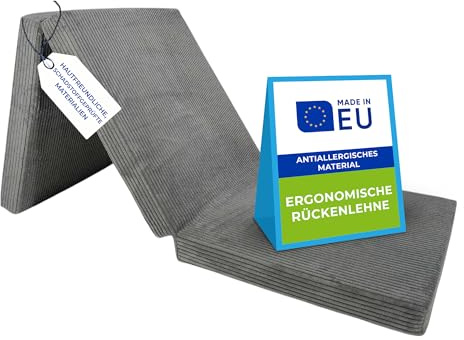 Pillows24 Klappmatratze faltbar – Gästematratze Klappbar, Faltbare Bodenmatratze, Reisematratze Erwachsene, Matratze Klappbar mit Tragegriff, Schlafmatratze