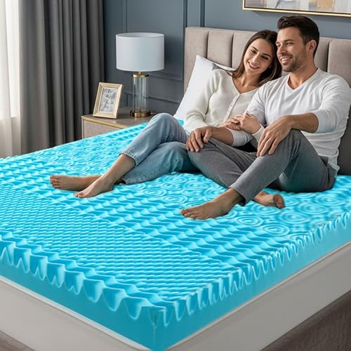Luxury 7 Zone PU Foam Mattress Topper, Orthopedic Foam & Cooling Bed Mattress Topper for Back Pain Relief, Breathable Pressure Relief Mattres Enhancer Pad (5cm Thickness, Small Double)