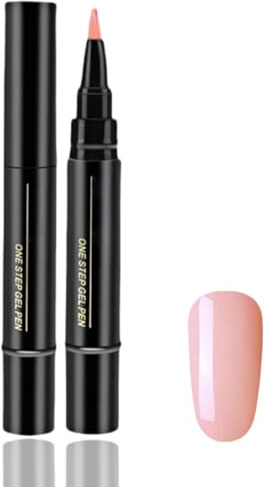 3 In 1 Nail Polish Pens,Colored Nail Varnish Pens,Nude Gel Polish,Quick-Dry Gel Nail Polish Pens,Nail Art Pe/ns,Red/Nude/Light Pink/French G/el N/ail P/olish,N/ail Drawing P/en,05 Light Pink