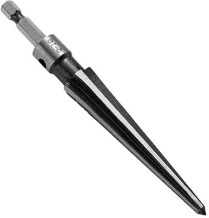 Escariador cónico de acero de alta resistencia con vástago redondo/hexagonal que mejora el agarre para perforación de precisión, herramienta de carpintería de metal, escariador de metal