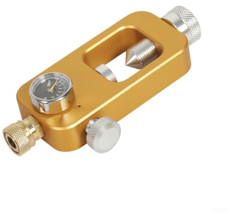 Jotekonoby Adaptador de repuesto para tanque de buceo con manguera de aleación de calibre, cilindro de oxígeno 6061 bola e interfaz de bloqueo de aluminio de 8 mm Mpa/psi Dual Sc (esfera PSI)
