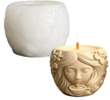 Stampo in silicone per resina di cemento dettagliato in rilievo portapenne contenitore di stoccaggio gioielli regalo creativo ragazza fioriera cemento stampo per calcestruzzo
