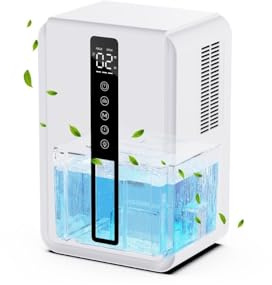 Deshumidificador Eléctrico 2,5L - Deshumidificador Bajo Consumo 3 Velocidades + 2 Modes, Deshumidificadores con Sistema Anti-escarcha, Temporizador 48H & Lluminación RGB, Ideal para Dormitorios, Baños